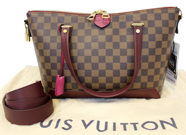 LOUIS VUITTON Damier Ebene Hyde Park Fuchsia Shoulder Handbag