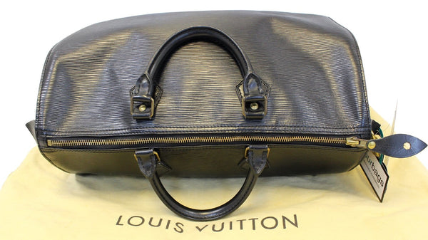 LOUIS VUITTON Epi Leather Speedy 40 Black Satchel Bag