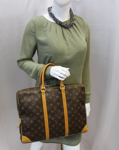 LOUIS VUITTON Monogram Canvas Porte Documents Voyage Briefcase Bag