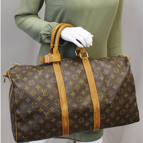 LOUIS VUITTON Keepall 45 Monogram  Bandouliere Duffle Travel Bag