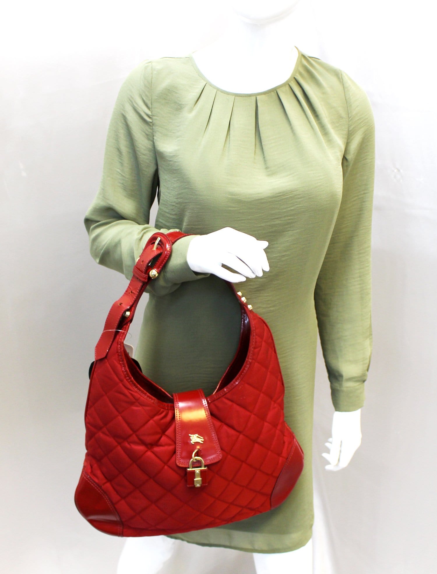 Red Quilted Shoulder Bag