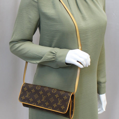 LOUIS VUITTON Twin GM Monogram Canvas Pochette  Shoulder Bag