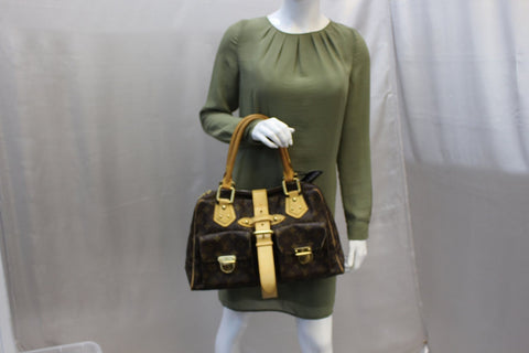 LOUIS VUITTON Monogram Canvas Brown Manhattan GM Satchel Bag