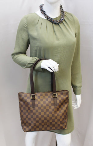 LOUIS VUITTON Damier Ebene Cabas Piano Shoulder Bag