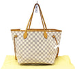 LOUIS VUITTON Damier Azur Neverfull MM Tote Bag