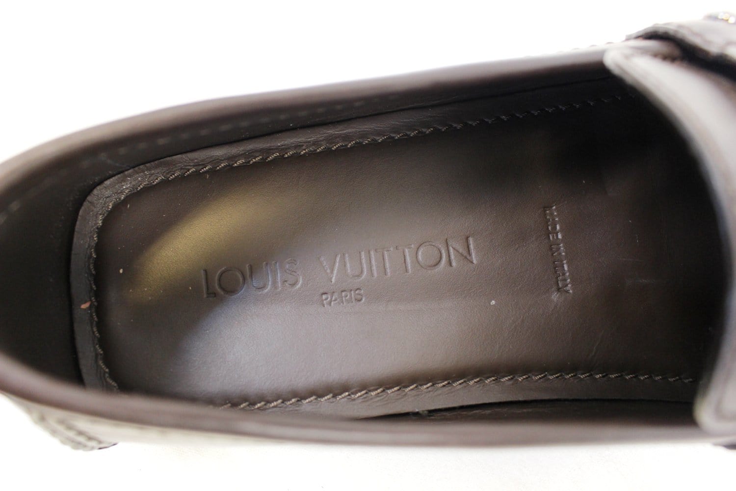 Louis Vuitton Monte Carlo Dark Brown Leather Mocassin Size 9