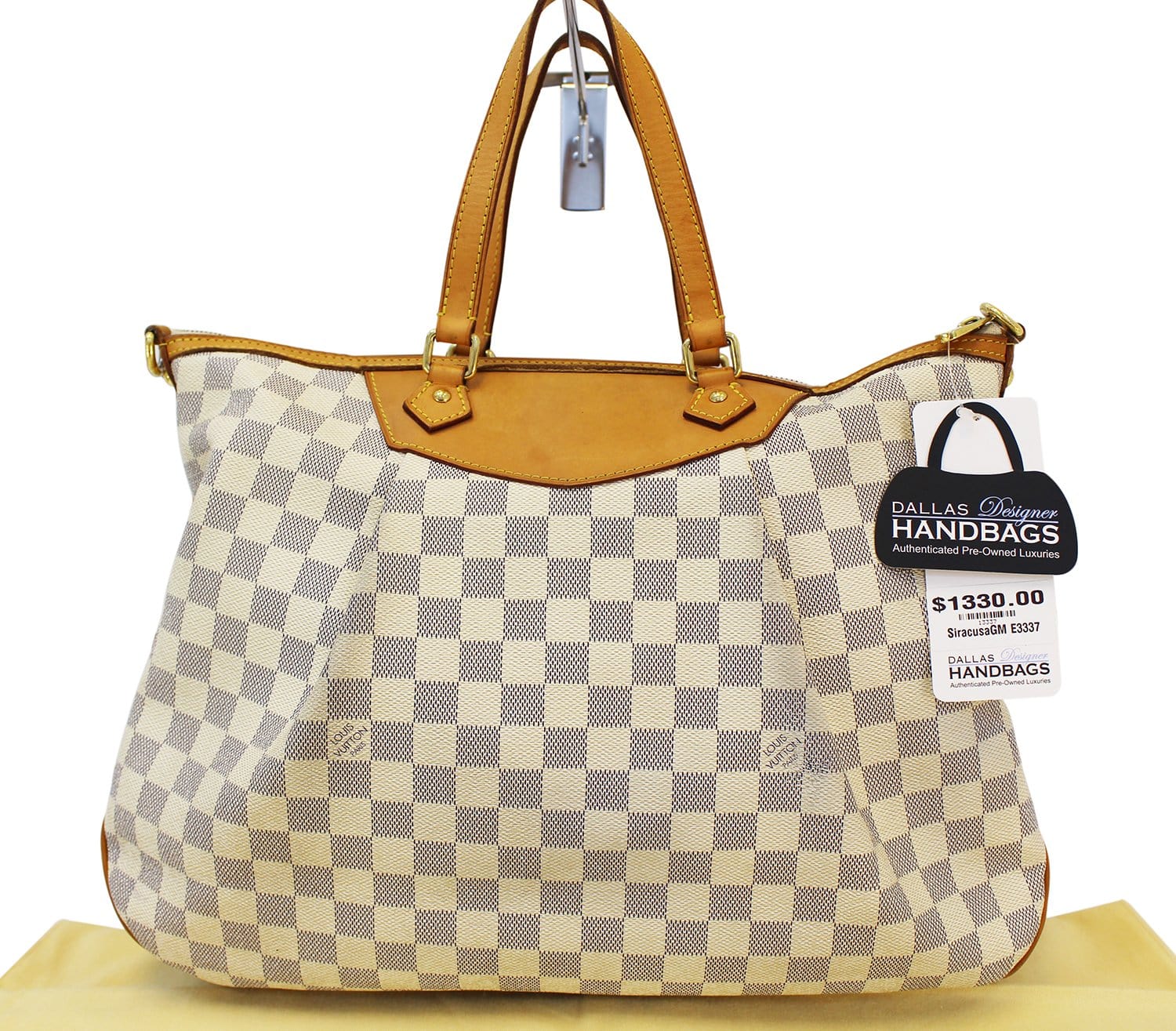 Louis Vuitton - Authenticated Siracusa Handbag - Leather White Plain for Women, Good Condition