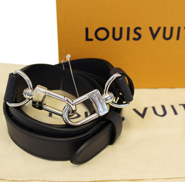 LOUIS VUITTON Leather Black Shoulder Strap