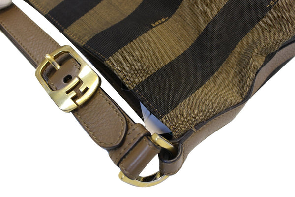 FENDI Pequin Tonal Stripe Hobo Bag