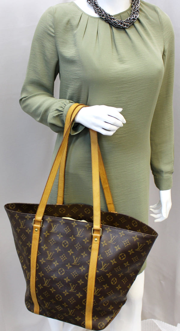 LOUIS VUITTON Monogram Canvas Sac Shopping Tote Bag