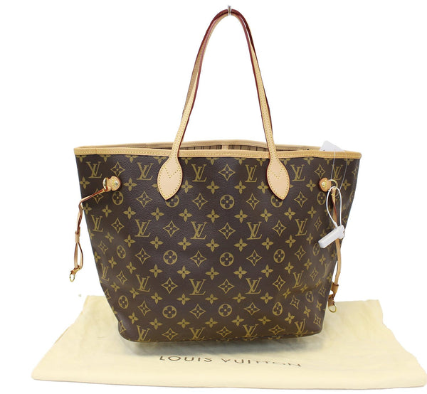 LOUIS VUITTON Monogram Canvas Neverfull MM Brown Tote Bag