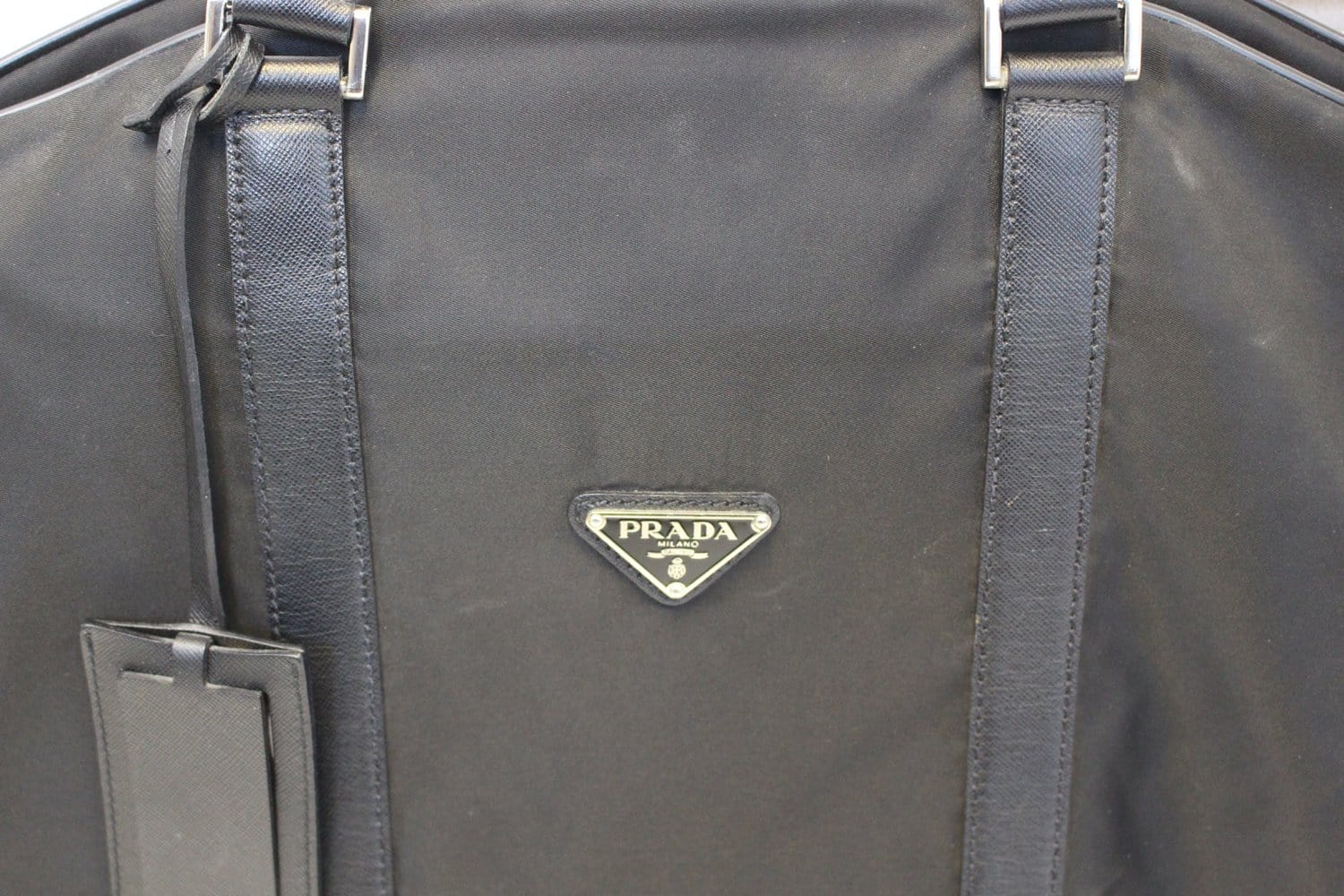 Prada Prada business bag in nylon and Saffiano leather Black Cloth  ref.996144 - Joli Closet