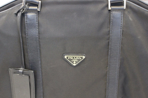 PRADA Black Nylon Convertible Garment Travel Bag