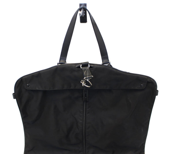 PRADA Black Nylon Convertible Garment Travel Bag