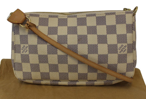 LOUIS VUITTON Damier Azur White Pochette Accessoires Pouch