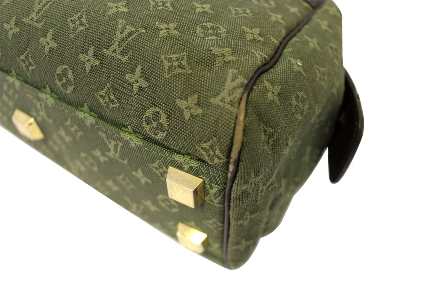 Louis Vuitton Khaki Green Monogram Mini Lin Denim Key Pouch Pochette Cles  80cz72