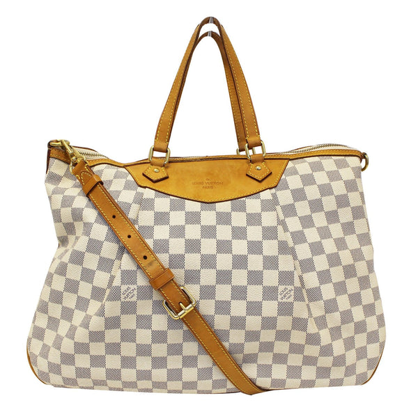 LOUIS VUITTON Pre Owned Damier Azur Siracusa GM Shoulder Handbag