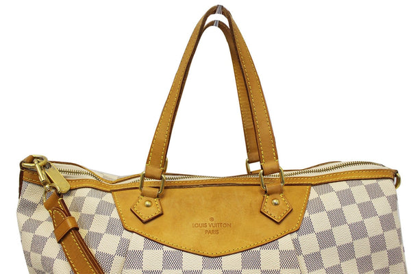 LOUIS VUITTON Pre Owned Damier Azur Siracusa GM Shoulder Handbag