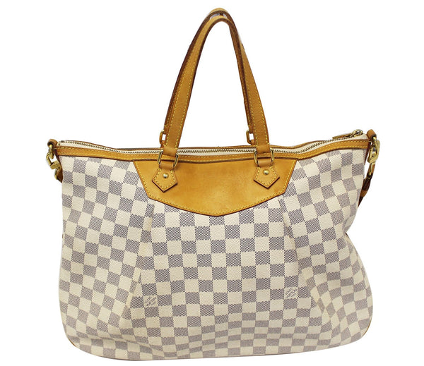 LOUIS VUITTON Pre Owned Damier Azur Siracusa GM Shoulder Handbag