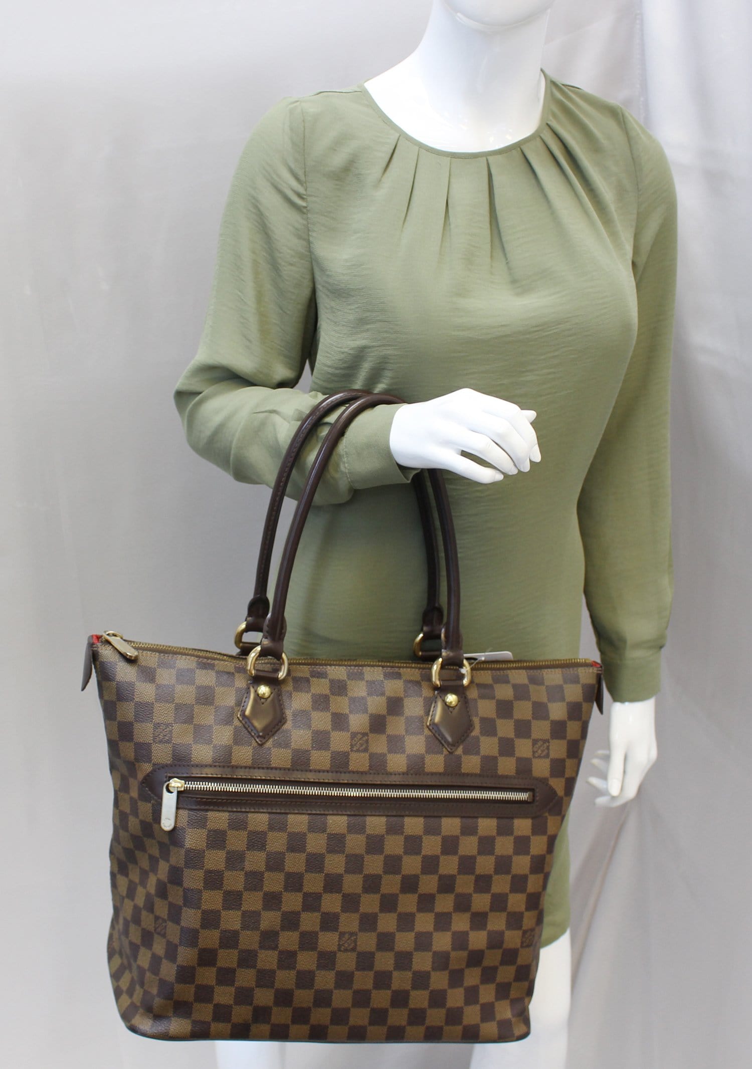 Louis Vuitton Damier Ebene Saleya GM - Brown Totes, Handbags