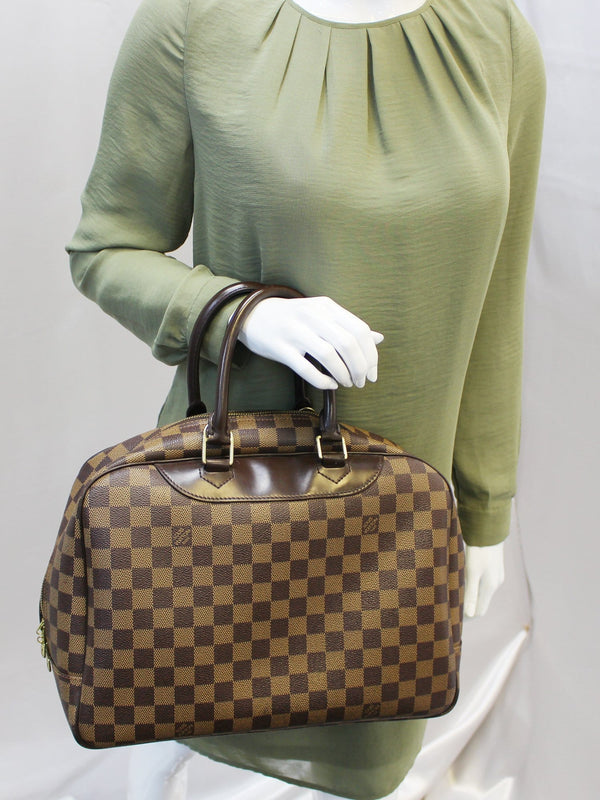 LOUIS VUITTON Damier Ebene Deauville Special Order Satchel Bag