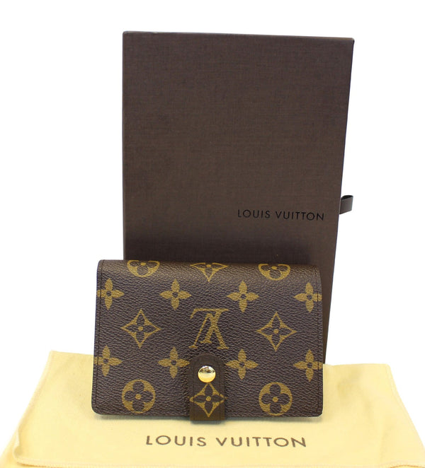 LOUIS VUITTON Monogram Canvas French Wallet Kisslock