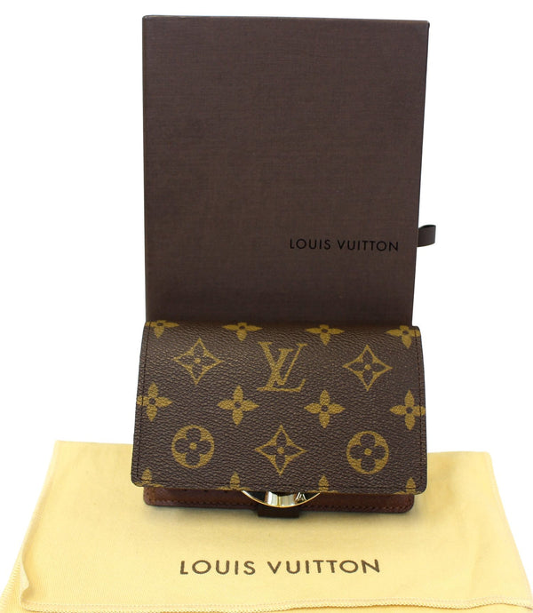 LOUIS VUITTON Monogram Canvas French Wallet Kisslock