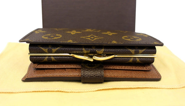 LOUIS VUITTON Monogram Canvas French Wallet Kisslock