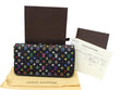 LOUIS VUITTON Black Monogram Multicolore Zippy Wallet