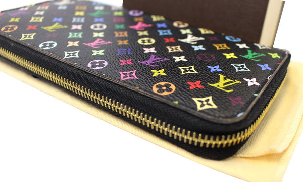 LOUIS VUITTON Black Monogram Multicolore Zippy Wallet