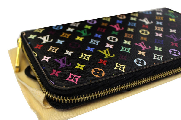 LOUIS VUITTON Black Monogram Multicolore Zippy Wallet