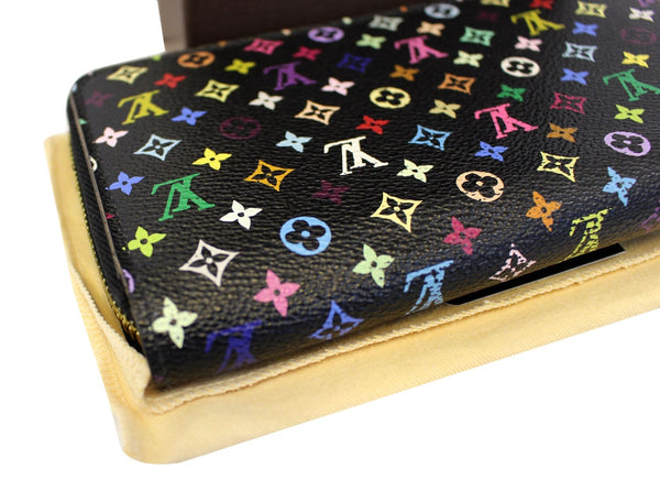 LOUIS VUITTON Black Monogram Multicolore Zippy Wallet