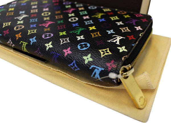 LOUIS VUITTON Black Monogram Multicolore Zippy Wallet