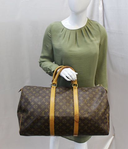 LOUIS VUITTON Monogram Canvas Keepall 50 Travel Bag