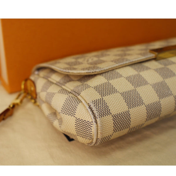 LV Favorite MM Damier Azur Crossbody Bag white 