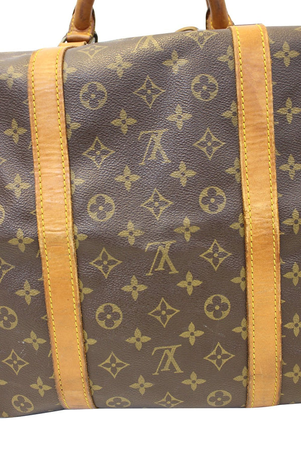 LOUIS VUITTON Keepall 60 Monogram Canvas Travel Bag Brown 