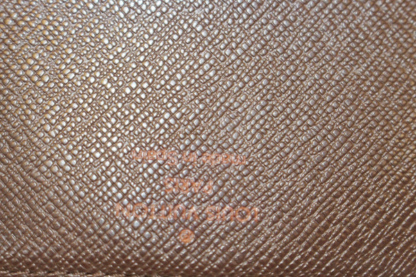 LOUIS VUITTON Damier Ebene Brown Card Case Wallet