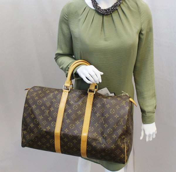 LOUIS VUITTON Keepall 45 Monogram Canvas Duffle Travel Bag