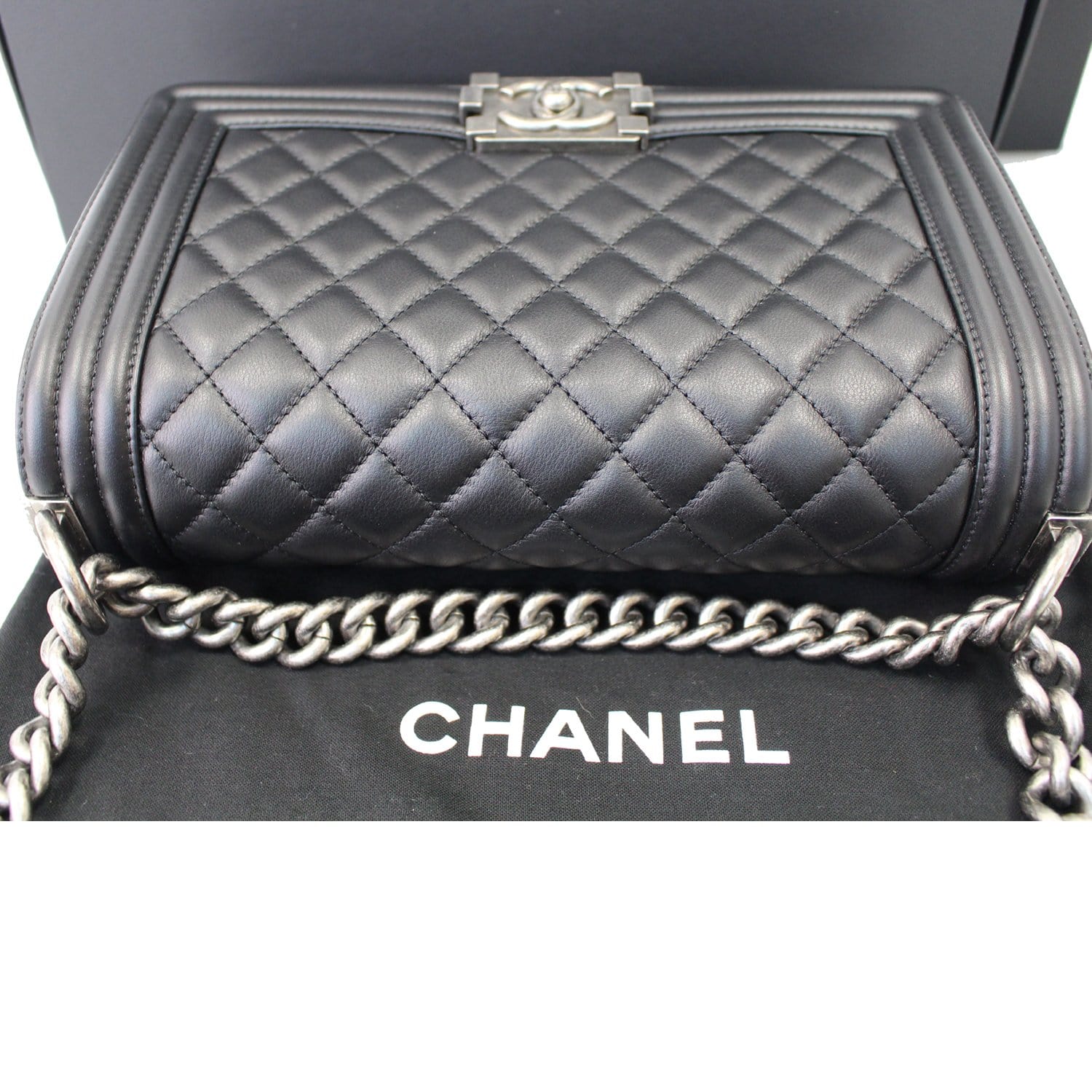 Chanel Boy Quilted New Medium Flap Black Lambskin Leather Cross Body B -  MyDesignerly