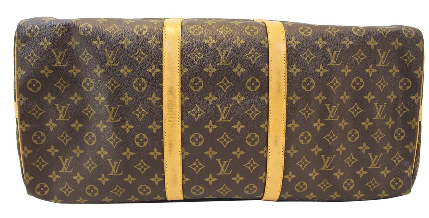 Louis Vuitton Keepall Bandoulière 60 Brown Canvas Travel Bag (Pre-Owne