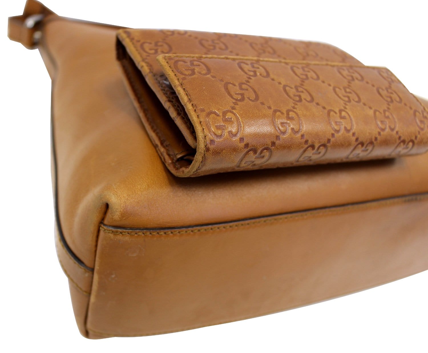 ❤️SOLD❤️GUCCI Brown Monogram Leather Trim Hobo Bag