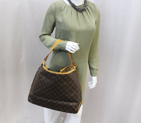 LOUIS VUITTON Monogram Canvas Delightful MM Tote Shoulder Bag