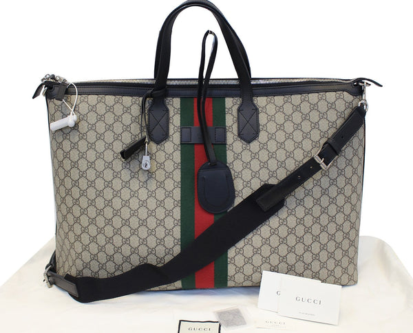 GUCCI GG Supreme Canvas Web Duffle Bag 353406