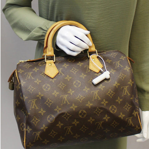 LOUIS VUITTON Monogram Canvas Speedy 30 Satchel Bag