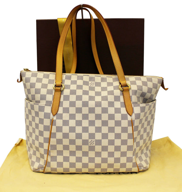 LOUIS VUITTON Damier Azur Totally MM Shoulder Handbag