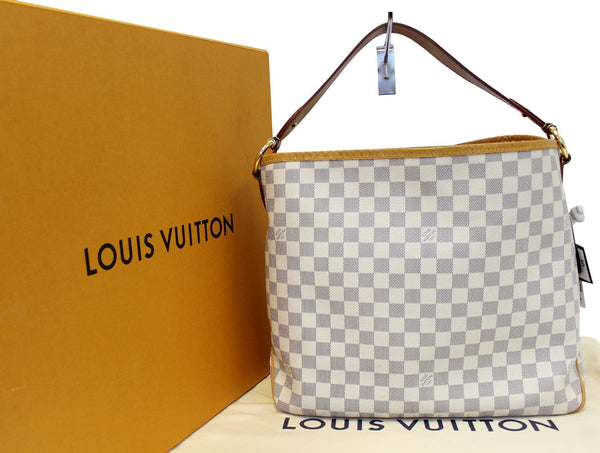 LOUIS VUITTON Damier Azur Pink Delightful MM NM Hobo Shoulder Bag