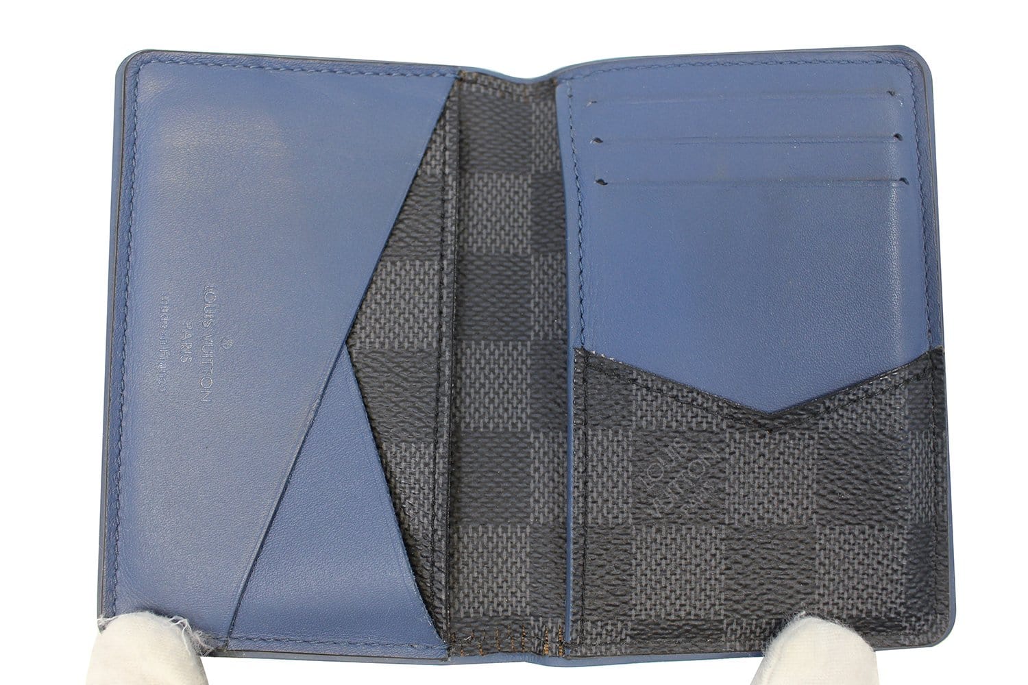 Louis Vuitton Pocket Organizer Blue Inside Case