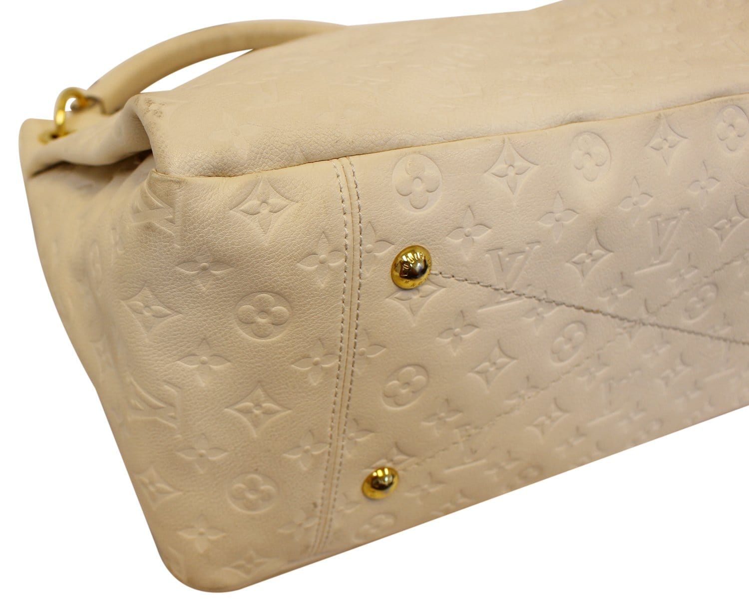 Louis Vuitton Neige Monogram Empreinte Leather Artsy MM Bag - Yoogi's Closet