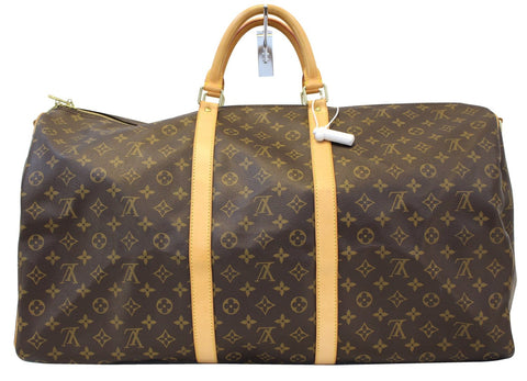 LOUIS VUITTON Monogram Canvas Keepall 60 Bandouliere Travel Bag