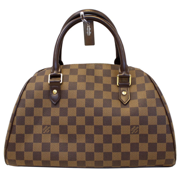 LOUIS VUITTON Damier Ebene Ribera MM Brown Satchel Bag